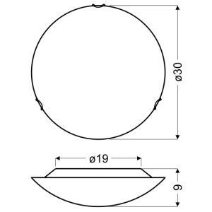 Circle plafon 30 1x60w e27