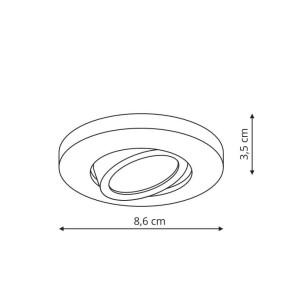 Lagos oczko podtynkowe okrągłe ruchome czarne IP20 LP-440/1RS BK movable