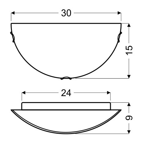 Fold plafon 0,5 1x60w e27