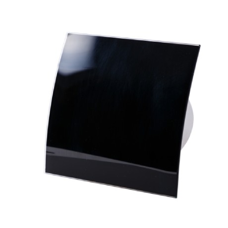 Szklany panel Awenta Escudo PEGB 100P do ramki i korpusu wentylatora (system+), czarny połysk
