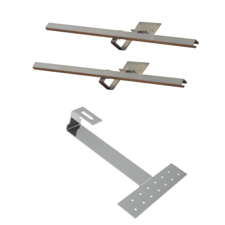 Extension assembly kit for 1, 2.8 and 2.5 collector, pitched roof, plain tiles