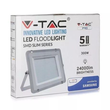 Projektor LED V-TAC 300W SAMSUNG CHIP Szary VT-300 4000K 24000lm 5 Lat Gwarancji
