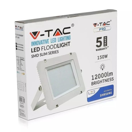 Projektor LED V-TAC 150W SAMSUNG CHIP Biały VT-150 4000K 12000lm 5 Lat Gwarancji