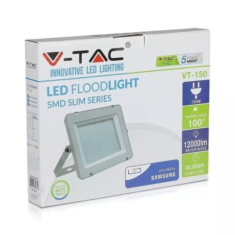 Projektor LED V-TAC 150W SAMSUNG CHIP Szary VT-150 4000K 12000lm 5 Lat Gwarancji