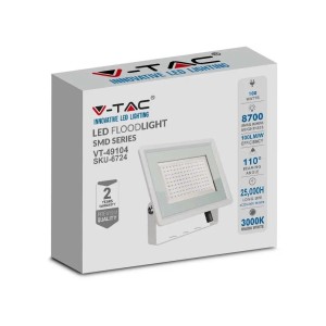Projektor LED V-TAC 100W SMD F-CLASS Biały VT-49104-W 4000K 8700lm
