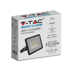 Projektor LED V-TAC 30W SMD E-Series Czarny VT-4031 3000K 2510lm