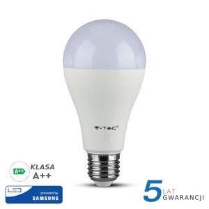 Żarówka LED V-TAC SAMSUNG CHIP 12W E27 A65 VT-295 6400K 1521lm 5 Lat Gwarancji