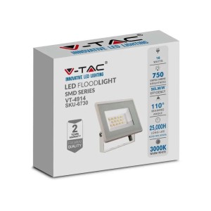 Projektor LED V-TAC 10W SMD F-CLASS Biały VT-4914-W 4000K 750lm