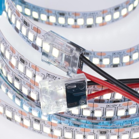 Konektor Złączka Taśm LED V-TAC Przeźroczysta Z przewodami Gęste/Zwykłe/COB 8mm