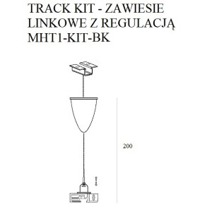 Track kit zawieszenie linkowe z regulacją 2,0 m czarne