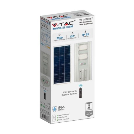 Oprawa Uliczna Solarna V-TAC 200W VT-20201 6400K 2300lm