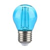 Żarówka LED V-TAC 2W Filament E27 Kulka G45 Kolor VT-2132 Niebieski 60lm