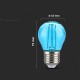 Żarówka LED V-TAC 2W Filament E27 Kulka G45 Kolor VT-2132 Niebieski 60lm