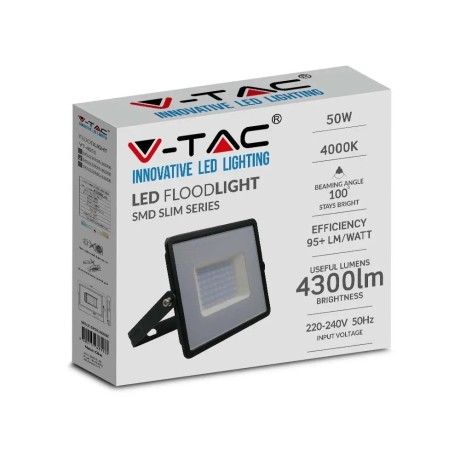 Projektor LED V-TAC 50W SMD E-Series Czarny VT-4051 6500K