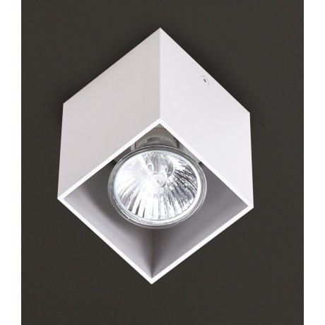 Lampa sufitowa pet square biała, gu10