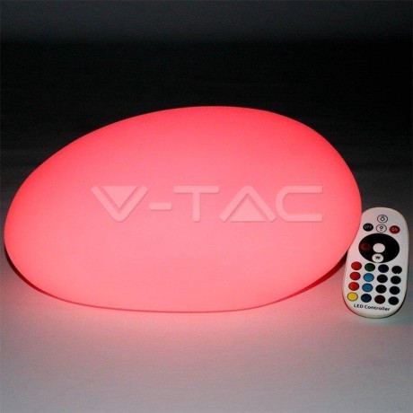 Garden luminaire V-TAC LED Stone 28cm Charging Remote control VT-7802 RGBW 18lm