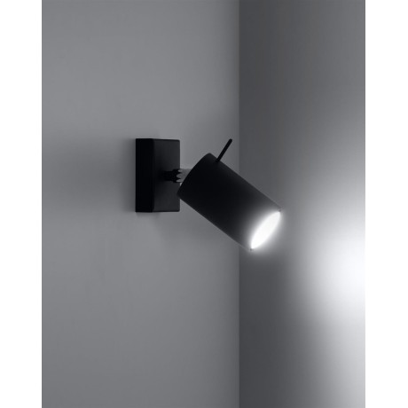 RING black wall lamp