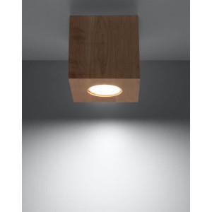 QUAD natural wood ceiling lamp