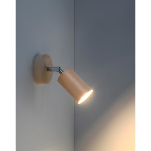 BERG natural wood wall lamp