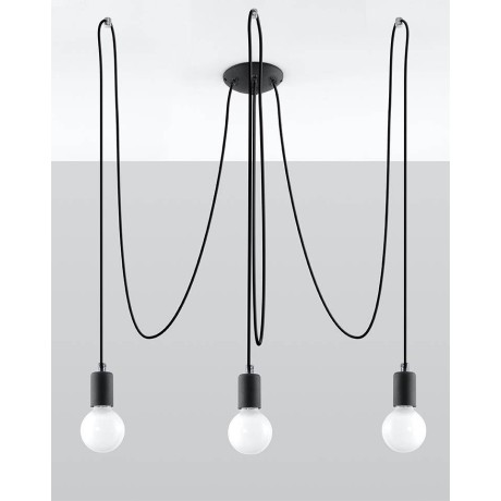 EDISON 3 black chandelier