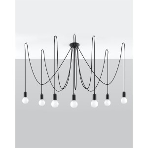 EDISON 7 black chandelier