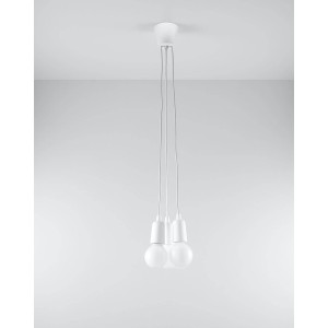 Hanging lamp DIEGO 3 white