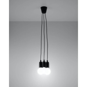 Hanging lamp DIEGO 3 black