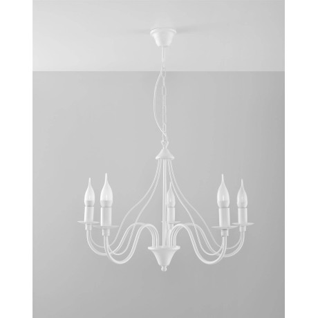 MINERWA 5 white chandelier