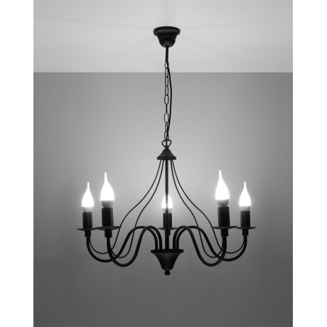 MINERWA 5 black chandelier