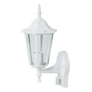 V-TAC Lantern Garden Wall Lamp Motion Sensor E27 White Matt VT-751