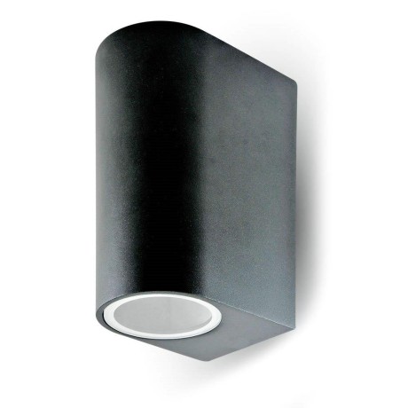 Wall Lamp V-TAC GU10 Aluminum Round Black Top Bottom IP44 VT-7652