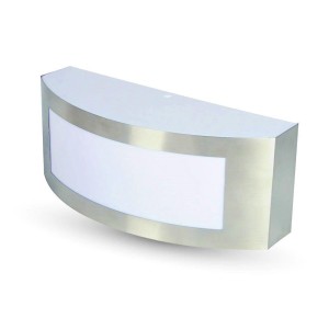 Garden Wall Lamp V-TAC E27 Stainless Steel and PC IP44 VT-7670