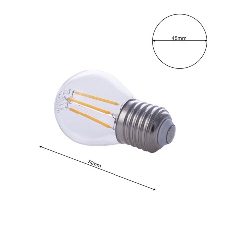 LED Filament Bulb 4W G45 E27 2700K