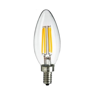 LED Filament Bulb 4W Candle E14 2700K