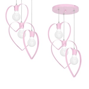 Hanging lamp AMORE PINK 3xE27