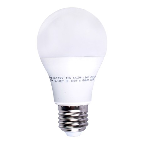 LED bulb 10W E27 A60. Colour: Warm