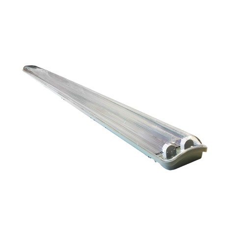 HERMETIC LUMINAIRE 2x120cm for LED fluorescent lamp with reflector