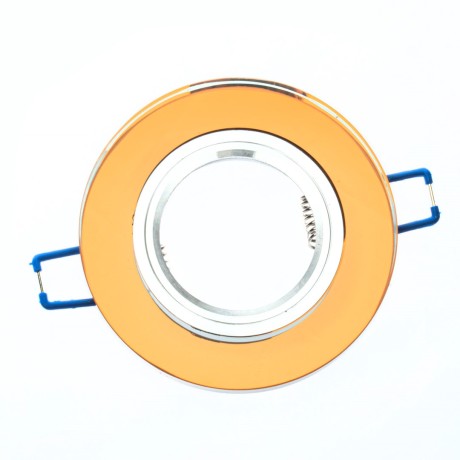 ROUND glass ceiling eyelet. Colour: AMBER