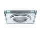 SQUARE glass ceiling eyelet. Silver color