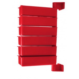 PIVOT rotating containers (set of 6) red