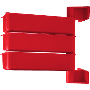 PIVOT rotating containers (set of 3) red