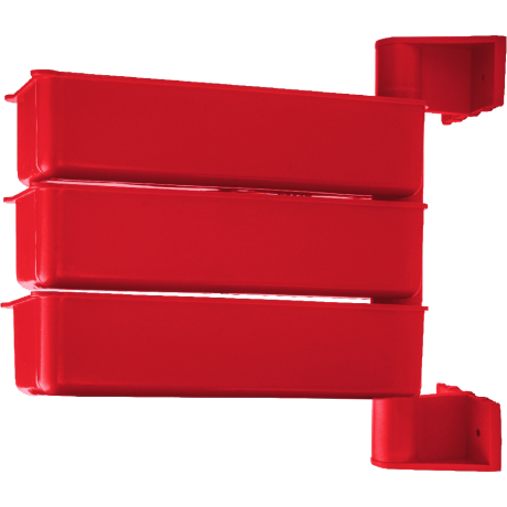 PIVOT rotating containers (set of 3) red