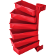 Pojemniki obrotowe PIVOT (zestaw 6 szt.) czerwone