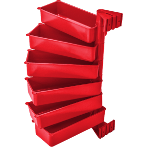 PIVOT rotating containers (set of 6) red